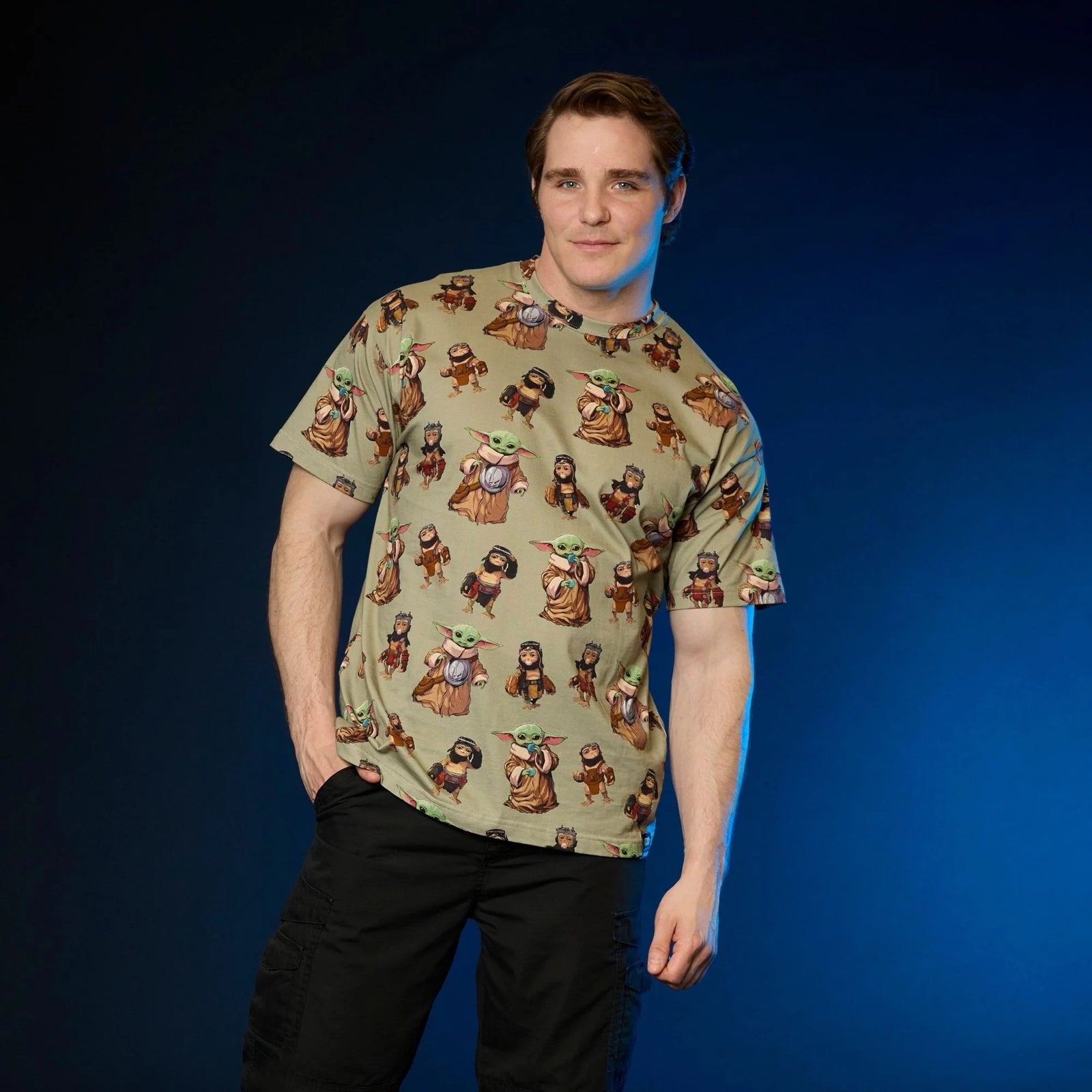Cakeworthy: Star Wars - Grogu AOP T-Shirt L Clothing and Apparel Cakeworthy
