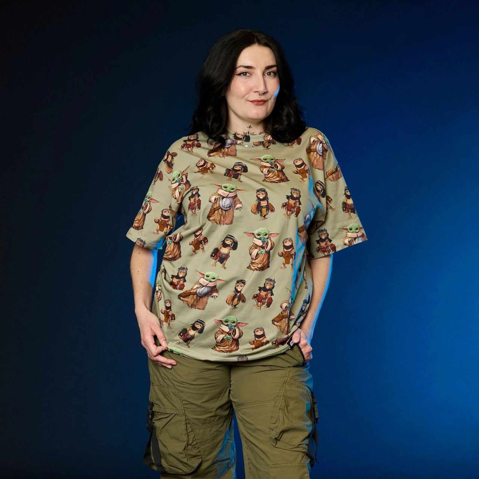 Cakeworthy: Star Wars - Grogu AOP T-Shirt M Clothing and Apparel Cakeworthy