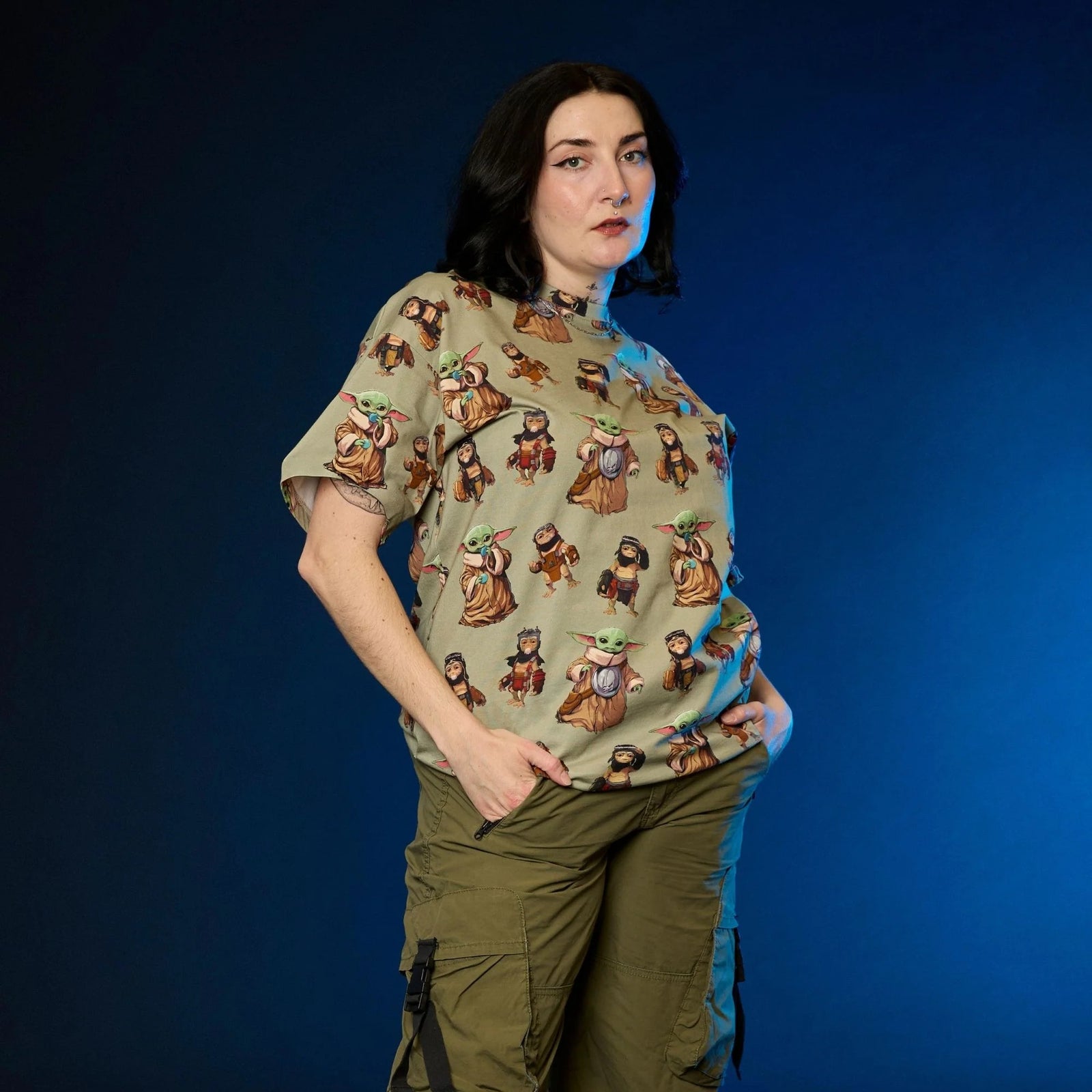 Cakeworthy: Star Wars - Grogu AOP T-Shirt M Clothing and Apparel Cakeworthy