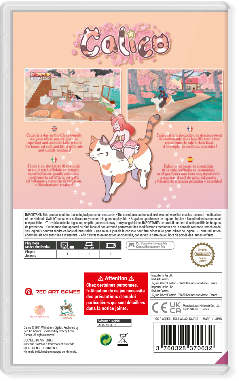 Calico [Nintendo Switch] Nintendo Switch Video Game Red Art Games   