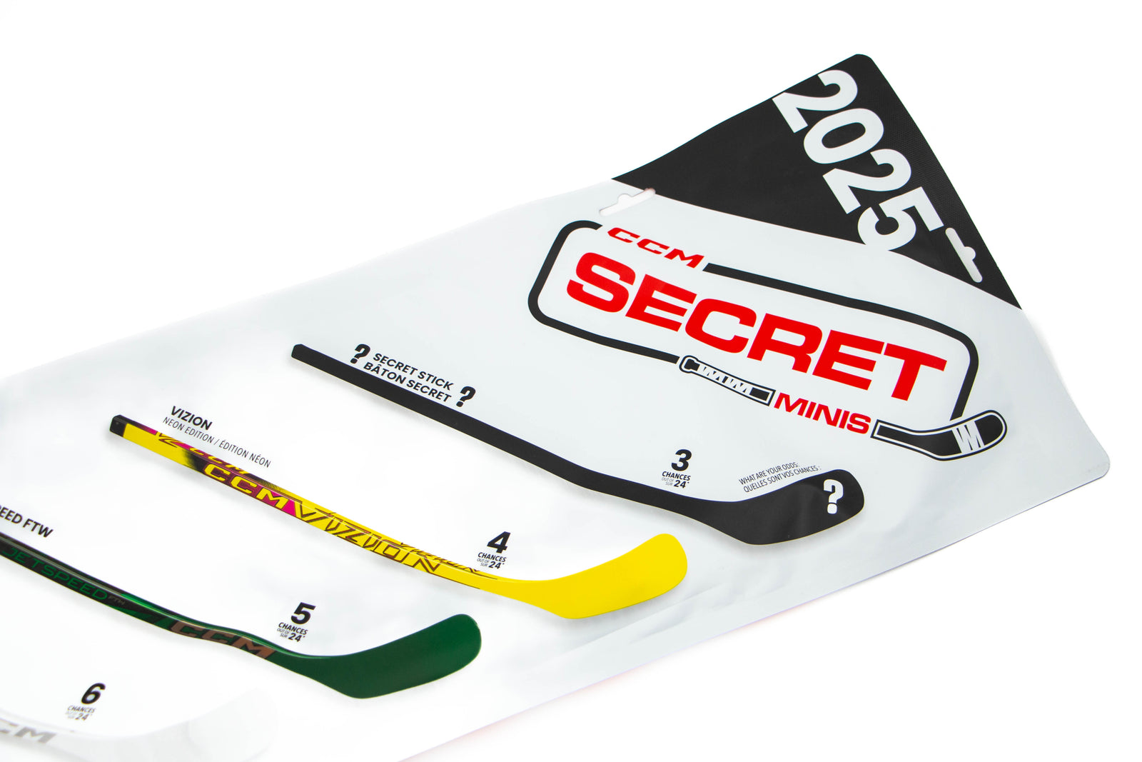 CCM Secret Mini Hockey Sticks 2025 (Left Hand) - 1 Random Stick Sports & Outdoors CCM