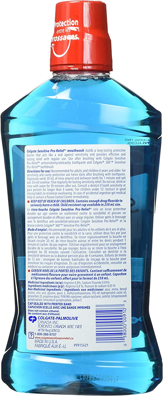 Colgate Sensitive Pro Relief Soothing Fresh Mint Alcohol Free Mouthwash - 1L [Personal Care] Personal Care Colgate   