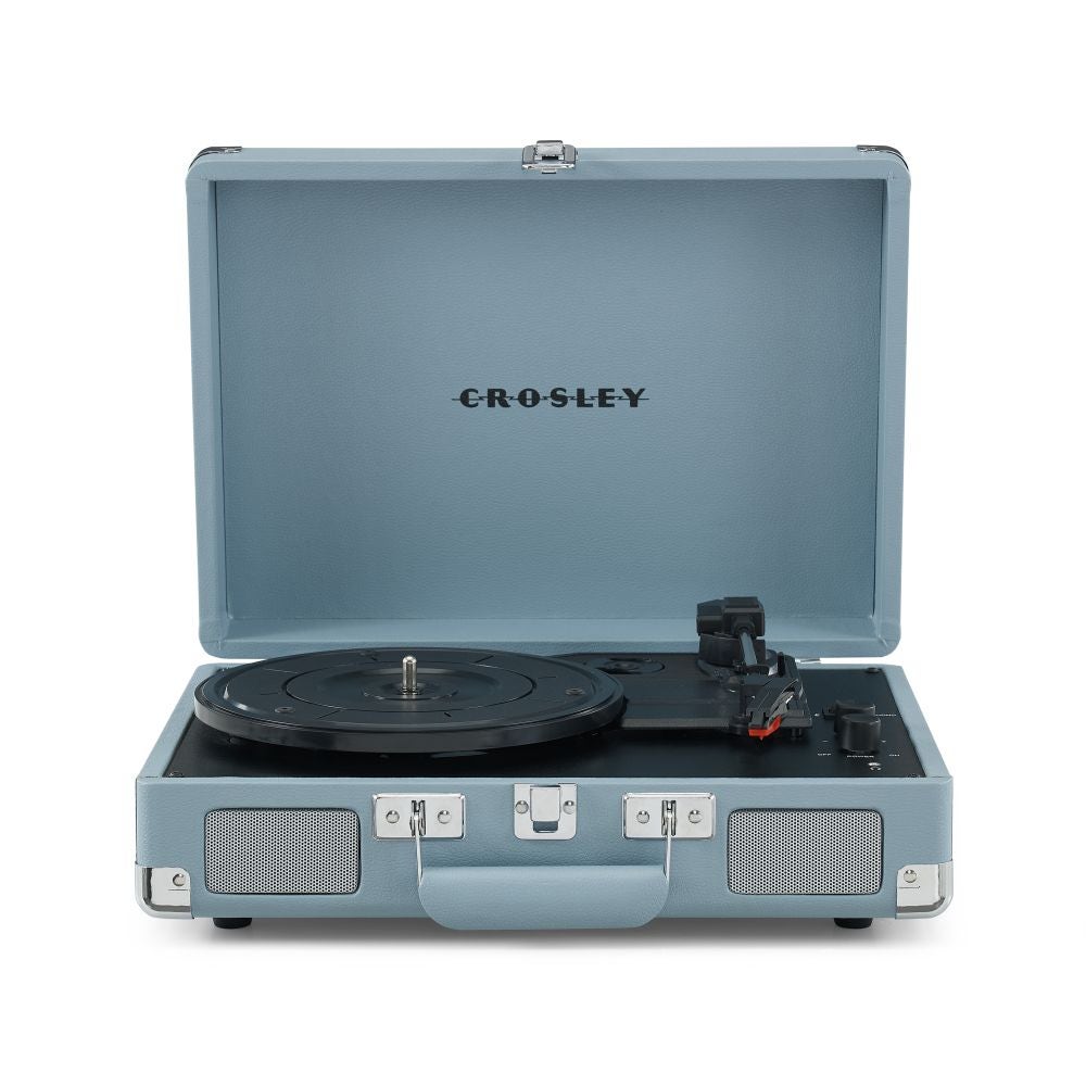 Crosley: Cruiser Plus Vintage 3-Speed Bluetooth in/Out Suitcase Vinyl Record Player Turntable - Tourmaline - CR8005F-TN [Electronics] Electronics Crosley