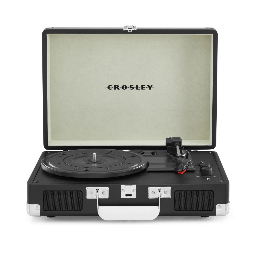 Crosley: Cruiser Plus Vintage 3-Speed Bluetooth In/Out Suitcase Vinyl Record Player Turntable - Chalkboard - CR8005F-CB [Electronics] Electronics Crosley