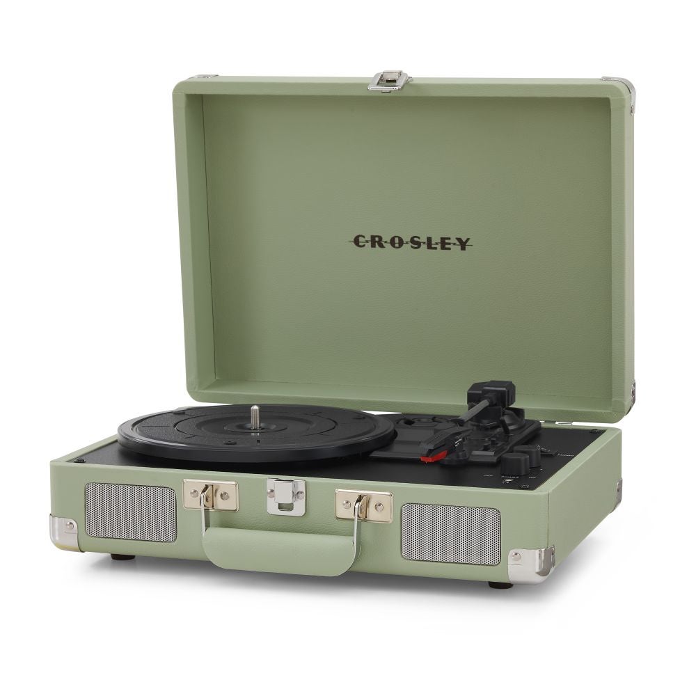 Crosley: Cruiser Plus Vintage 3-Speed Bluetooth In/Out Suitcase Vinyl Record Player Turntable - Mint - CR8005F-MT [Electronics] Electronics Crosley