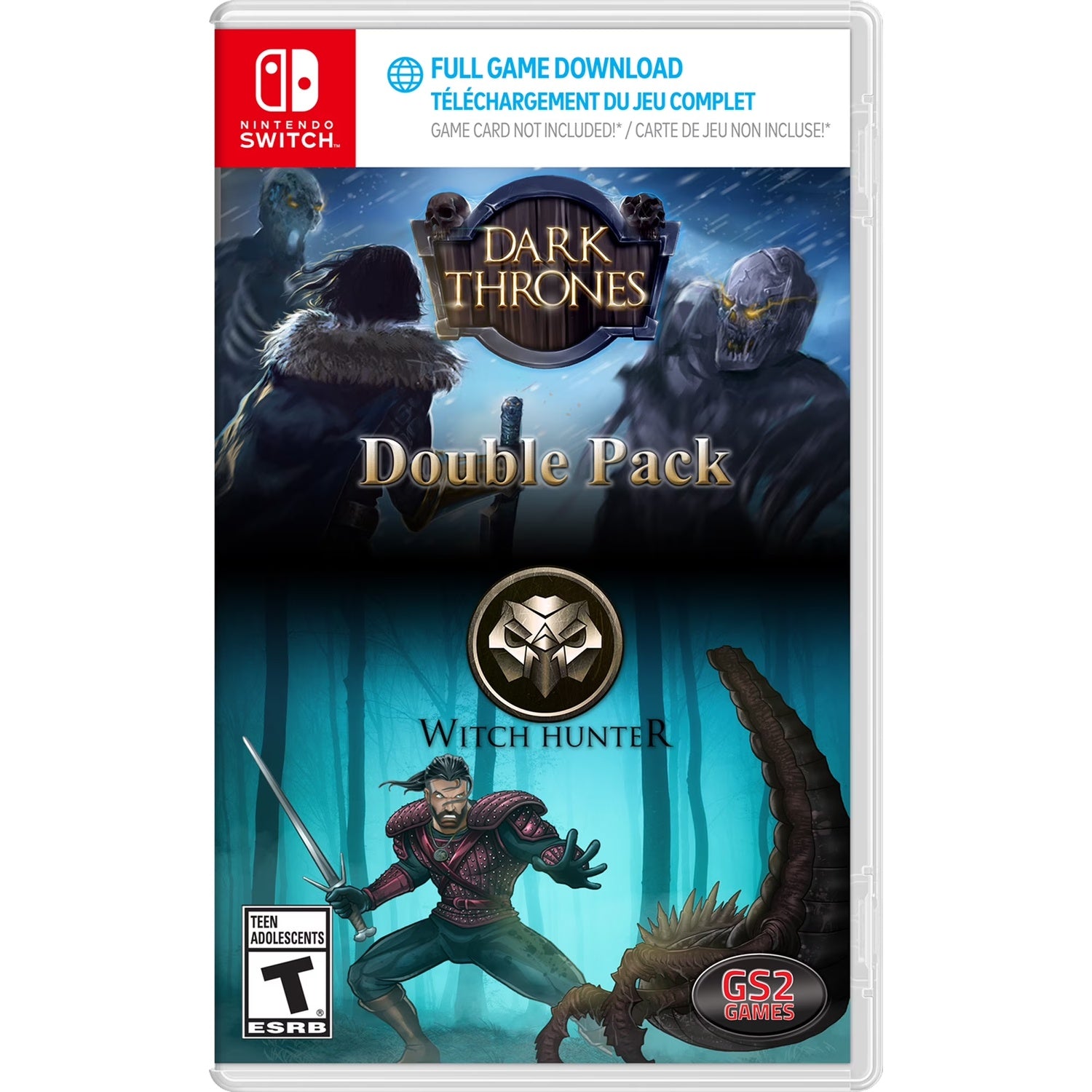 Dark Thrones and Witch Hunter - Double Pack - Code in Box [Nintendo Switch] Nintendo Switch Video Game GS2 Games
