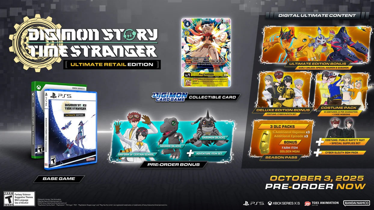 Digimon: Story Time Stranger - Ultimate Edition [PlayStation 5] PlayStation 5 Video Game Bandai Namco