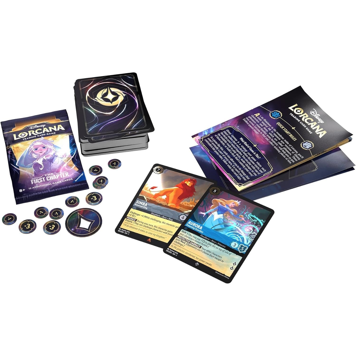 Disney Lorcana TCG: The First Chapter - Sapphire & Steel Starter Deck [Set 1] Card Game Ravensburger