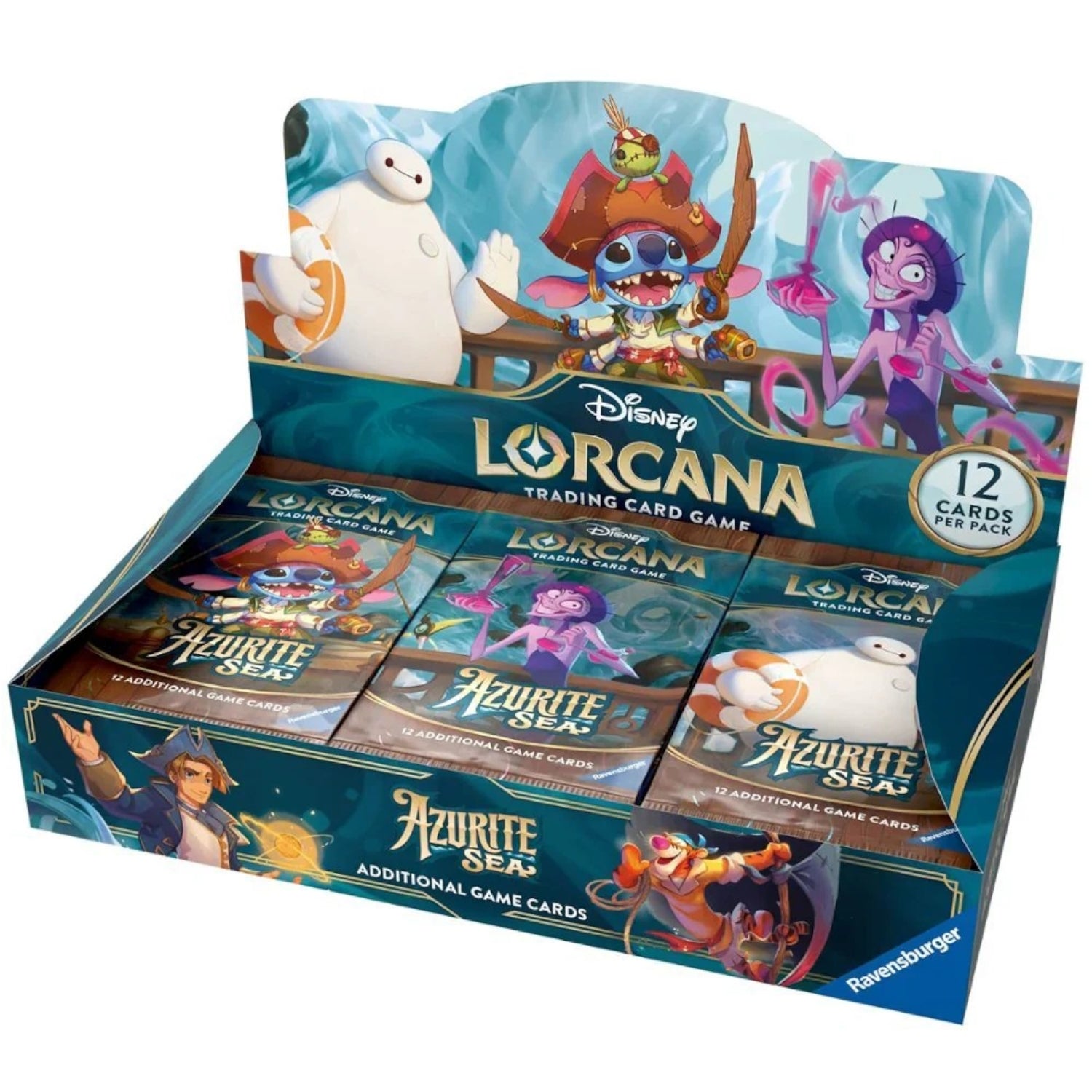 Disney Lorcana TCG: Azurite Sea Booster Box - 24 Packs [Set 6] Card Game Ravensburger