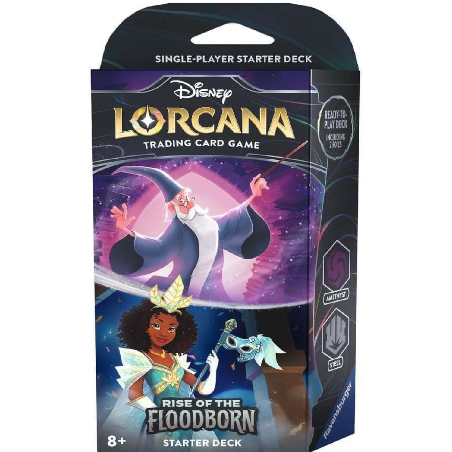 Disney Lorcana TCG: Rise of The Floodborn Starter Deck - Amethyst & Steel Card Game Ravensburger