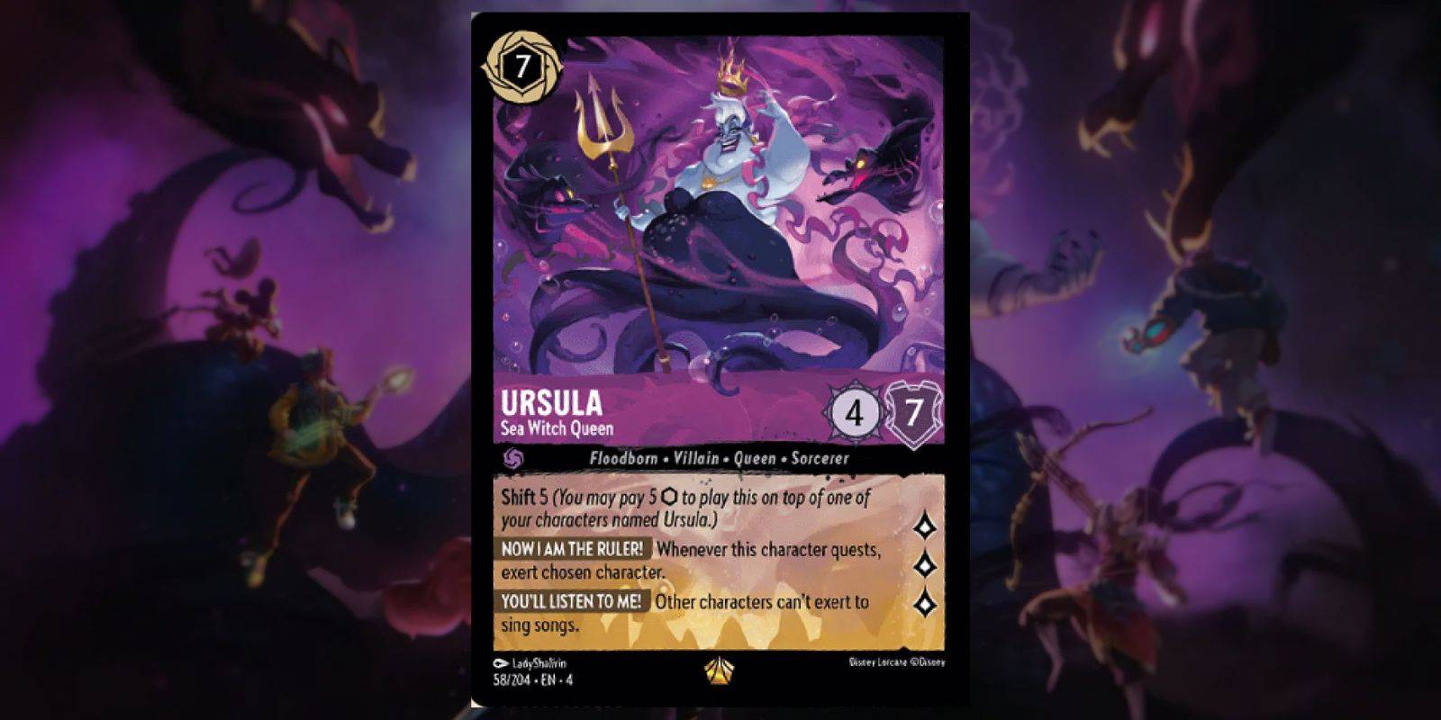 Disney Lorcana TCG: Ursula's Return Booster Box - 24 packs [Set 4] Card Game Ravensburger