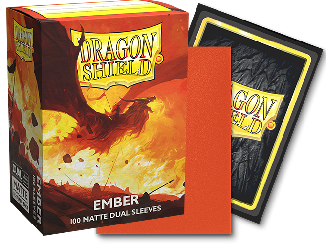 Dragon Shield Sleeves Dual Matte Ember - 100 Sleeves Card Game Accessories Dragon Shield