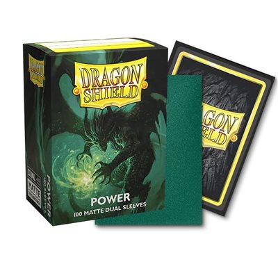Dragon Shield Sleeves Dual Matte Power Green - 100 Sleeves Card Game Accessories Dragon Shield
