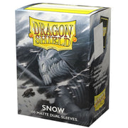 Dragon Shield Sleeves Dual Matte Snow - 100 Sleeves Card Game Accessories Dragon Shield