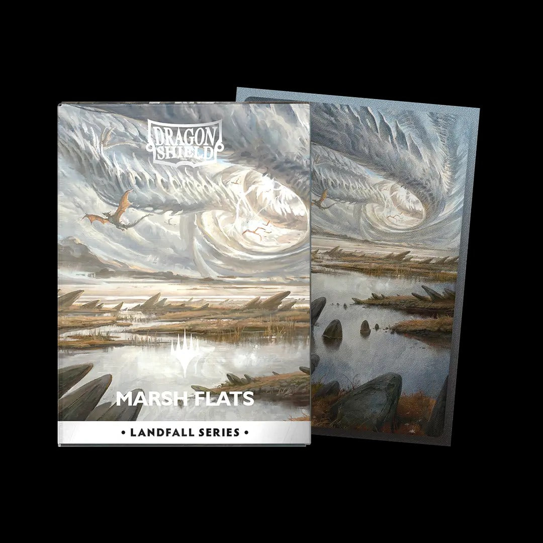 Dragon Shield Sleeves: Magic: The Gathering TCG: Landfall Series [Marsh Flats] - 100 Standard Size Sleeves Card Game Accessories Dragon Shield
