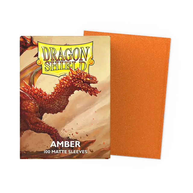 Dragon Shield Sleeves: Matte Amber - 100 Sleeves Card Game Accessories Dragon Shield