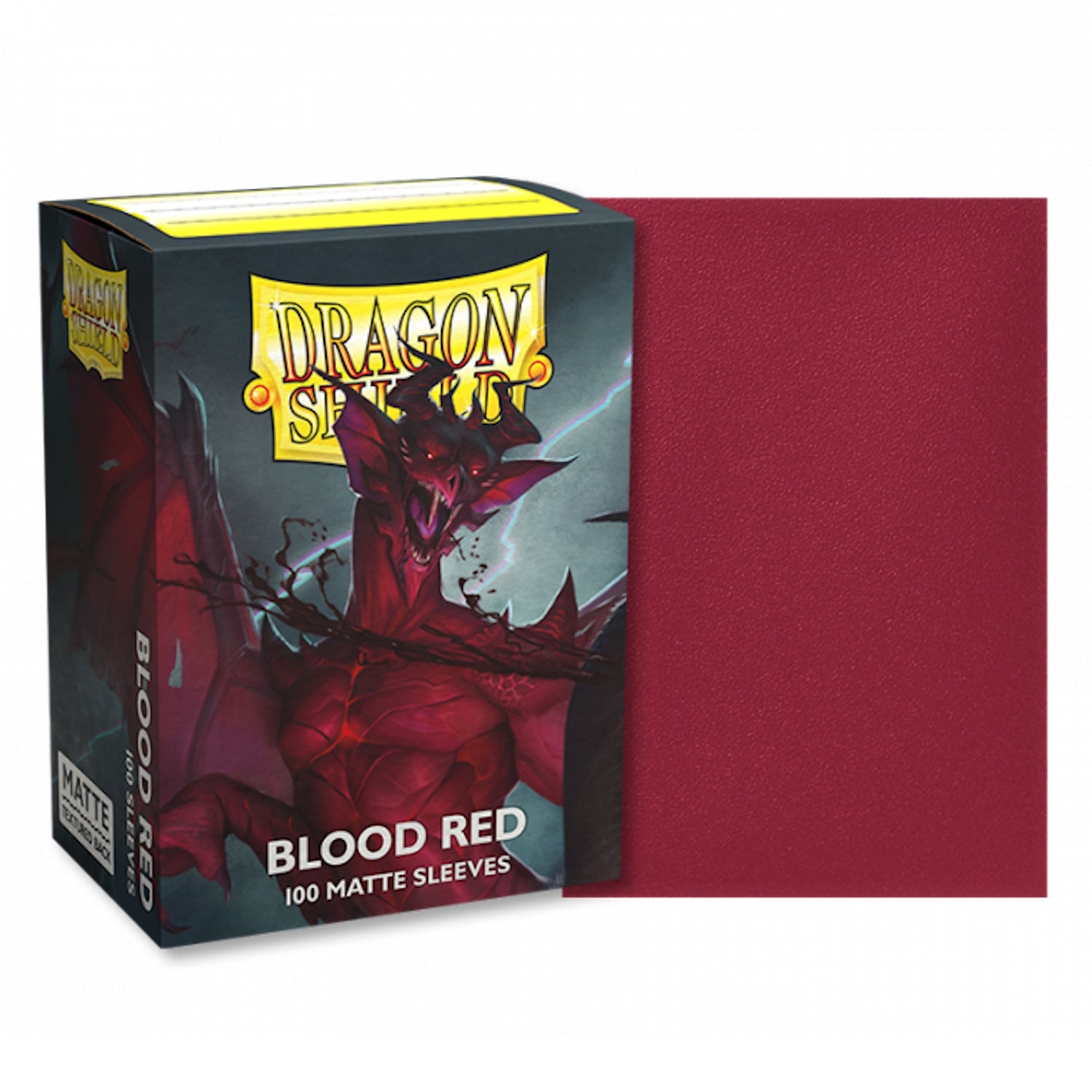 Dragon Shield Sleeves Matte Blood Red - 100 Sleeves Card Game Accessories Dragon Shield