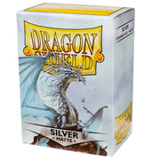 Dragon Shield Sleeves: Matte Silver - 100 Sleeves Card Game Accessories Dragon Shield