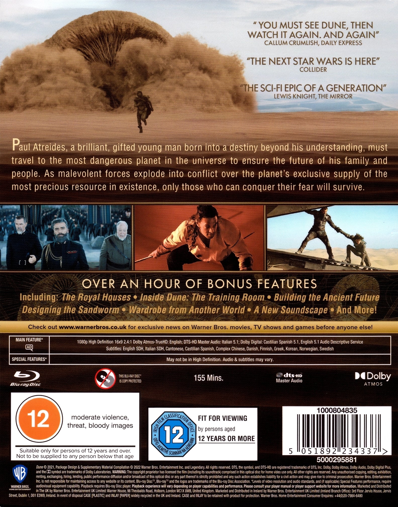 Dune - 2021 [Blu-Ray] Blu-Ray Movie Warner Bros.   