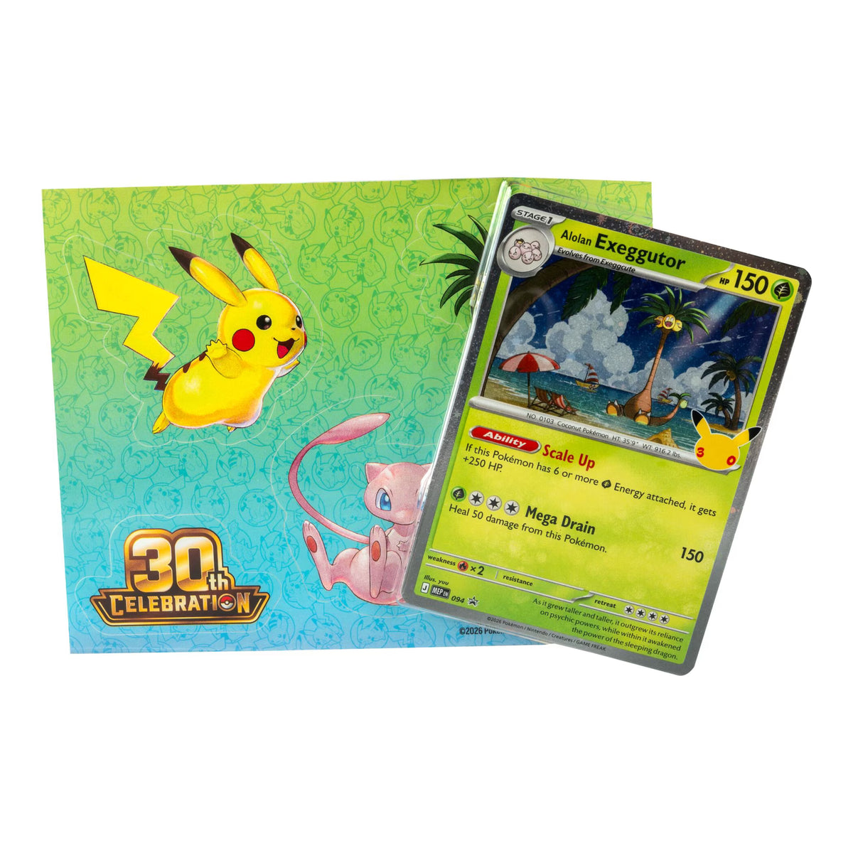 Pokemon TCG: 30th Celebration Tech Sticker Collection (Alolan Exeggutor) Card Game Pokemon
