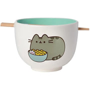 Enesco: Pusheen The Cat Eating Ramen - Soup Bowl and Chopsticks Set House & Home Enesco