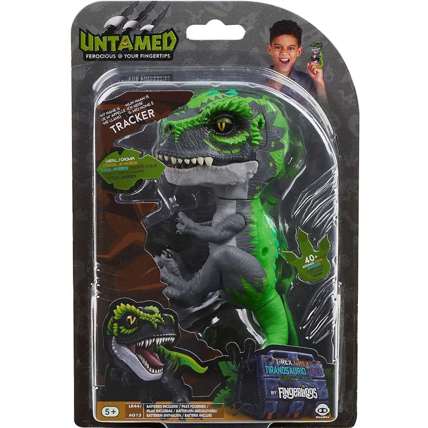 Fingerlings: Untamed Tracker Dino T-Rex (Black/Green) Toys & Games Shopville