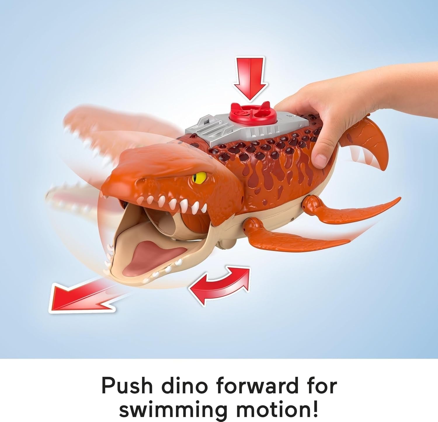 Imaginext Jurassic World Rebirth: Aqua Chomp Chase Mosasaurus Dinosaur Toy Playset Toys & Games Fisher Price