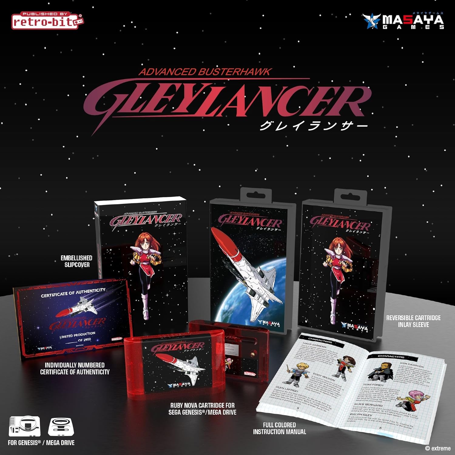 Gley Lancer - Collector's Edition [Sega Genesis] Retro Video Game Retro-Bit   