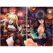 Harley Quinn X Elvira: #2 [Rachta Lin Shopville Exclusive Connecting Cover Set] 2025 Comics DC Comics