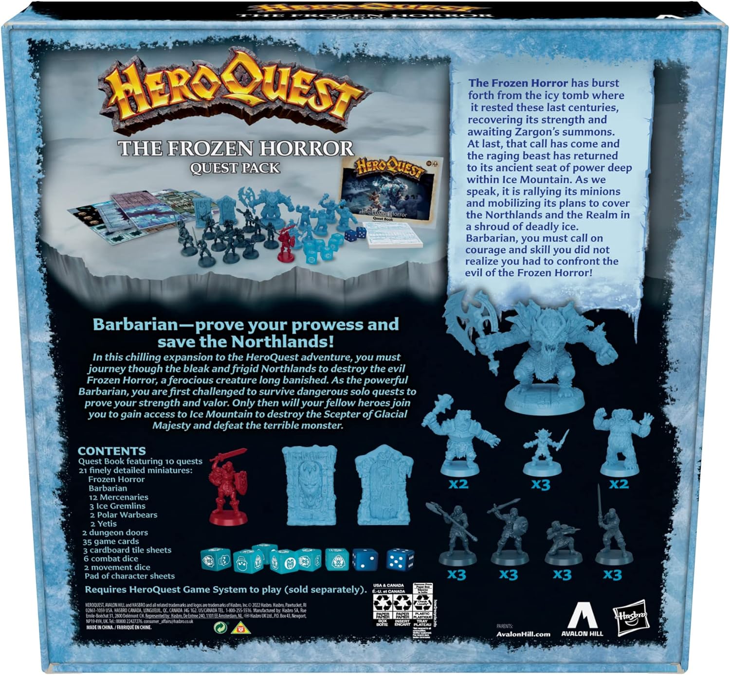 HeroQuest: The Frozen Horror Quest Pack [Board Game, 2-5 Players] Board Game Hasbro   