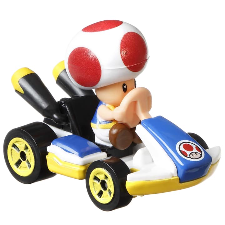 Hot Wheels Mario Kart: Toad Standard Kart Vehicle Toys & Games Mattel