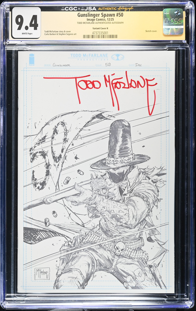 Gunslinger Spawn: #50 [Todd McFarlane CGC 9.4 Signed CVR H - 1:1000] 2021 Comics Image Comics