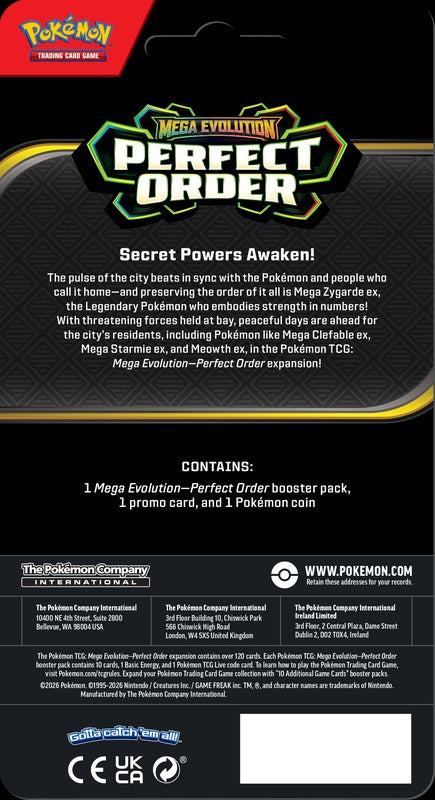 Pokemon TCG: Mega Evolution - Perfect Order Checklane Blister (Makuhita) Card Game Pokemon