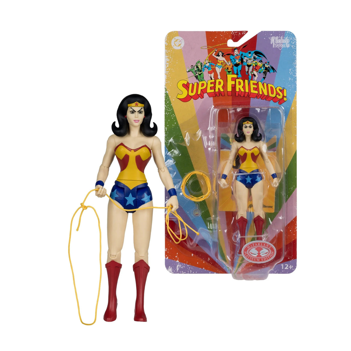 McFarlane Toys: DC Retro Super Friends - Evil Wonder Woman 6" Figure Red Platinum Edition