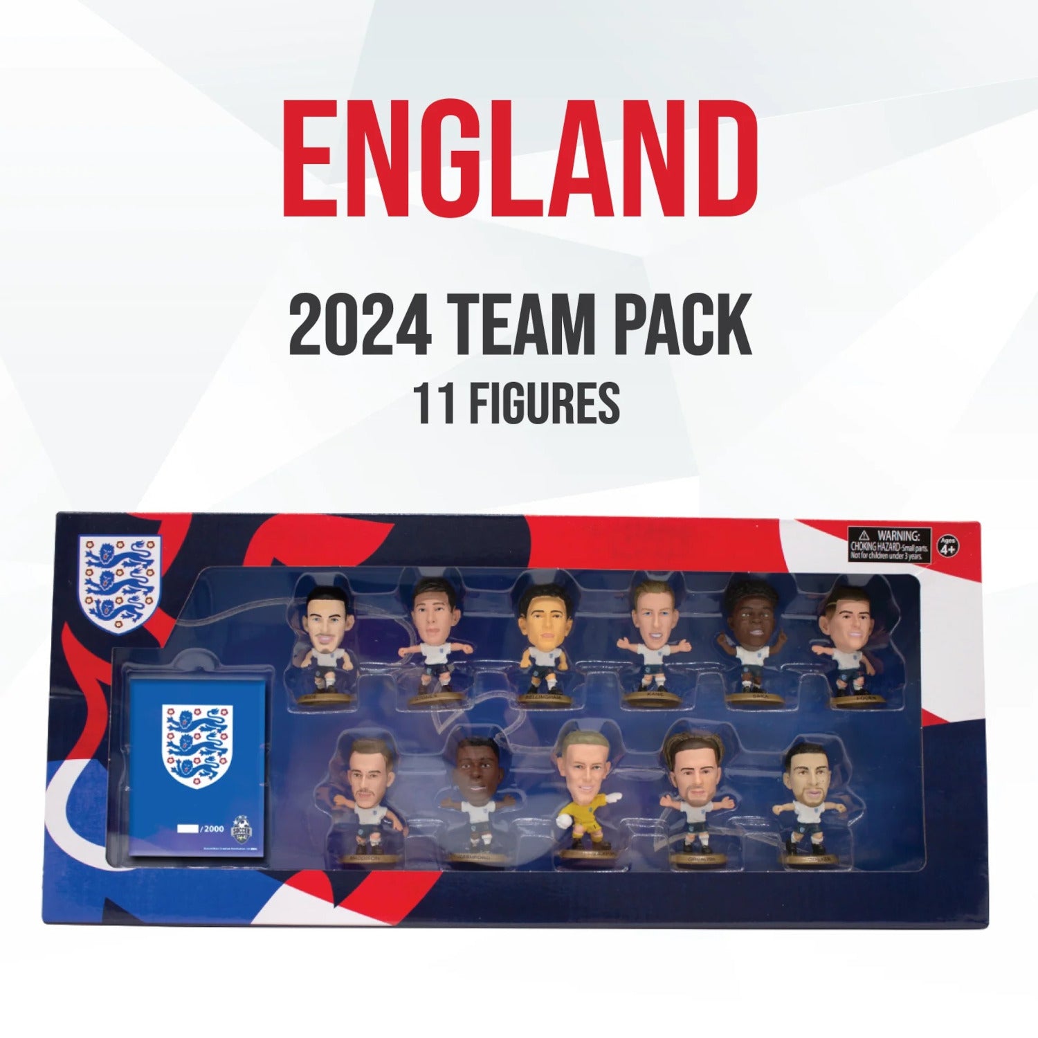 SoccerStarz: England Team Pack 11 - 2024 Version Figures Toys & Games Soccerstarz