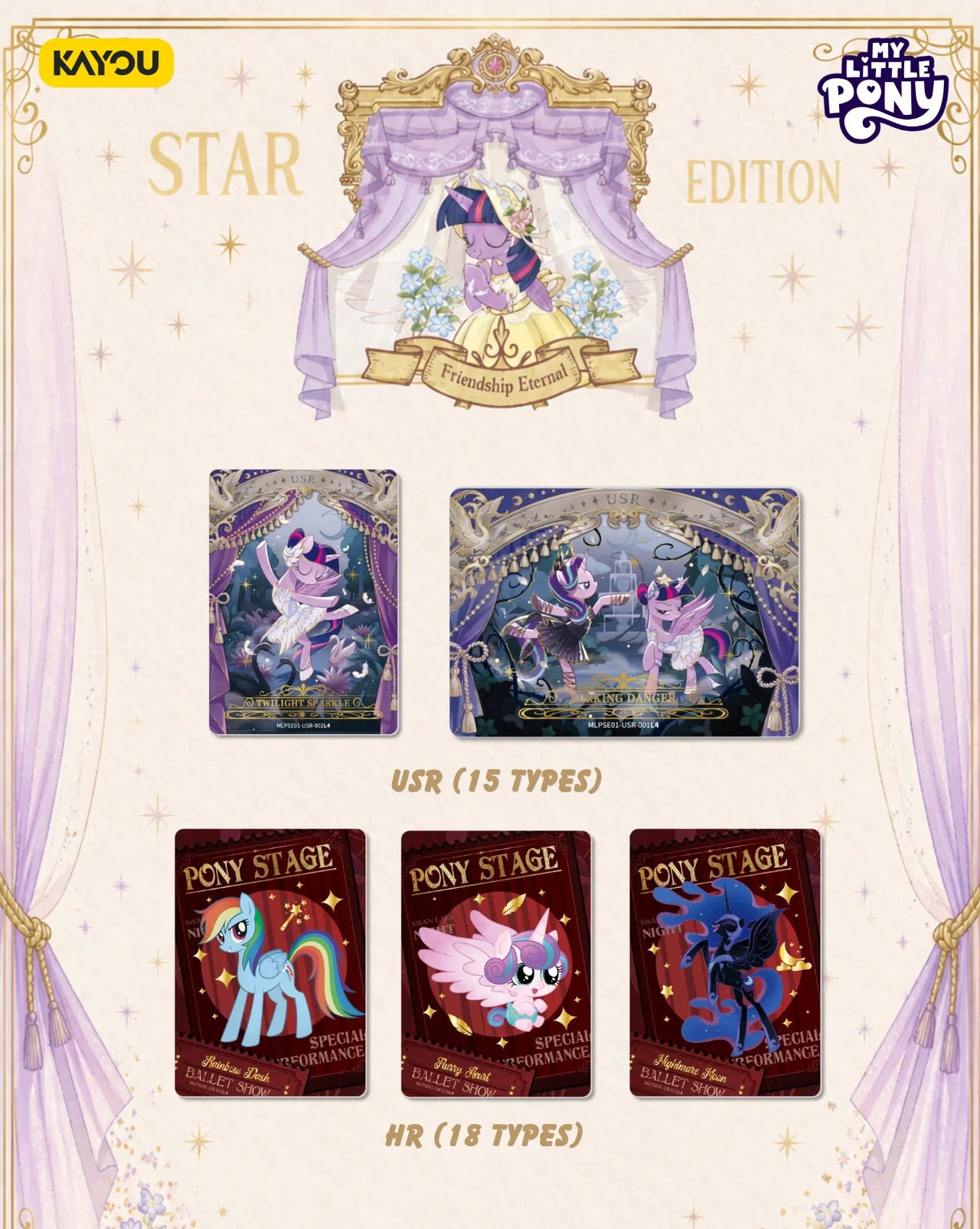 Kayou TCG: My Little Pony - Friendship Eternal Star Edition Series 1 Mini Box Display - 16 Mini Boxes Card Game Kayou