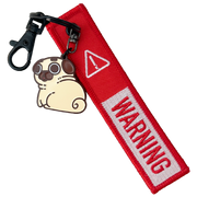 Puglie: Beware of Idiot Puglie Keytag Accessory Puglie