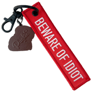Puglie: Beware of Idiot Puglie Keytag Accessory Puglie