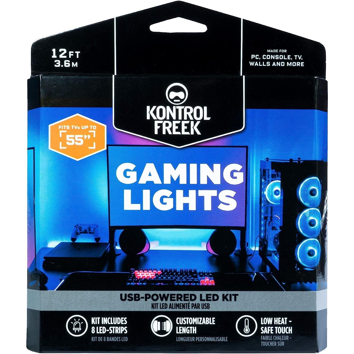 KontrolFreek Gaming Lights USB Powered LED Kit - 12 Ft [Electronics] Electronics KontrolFreek   