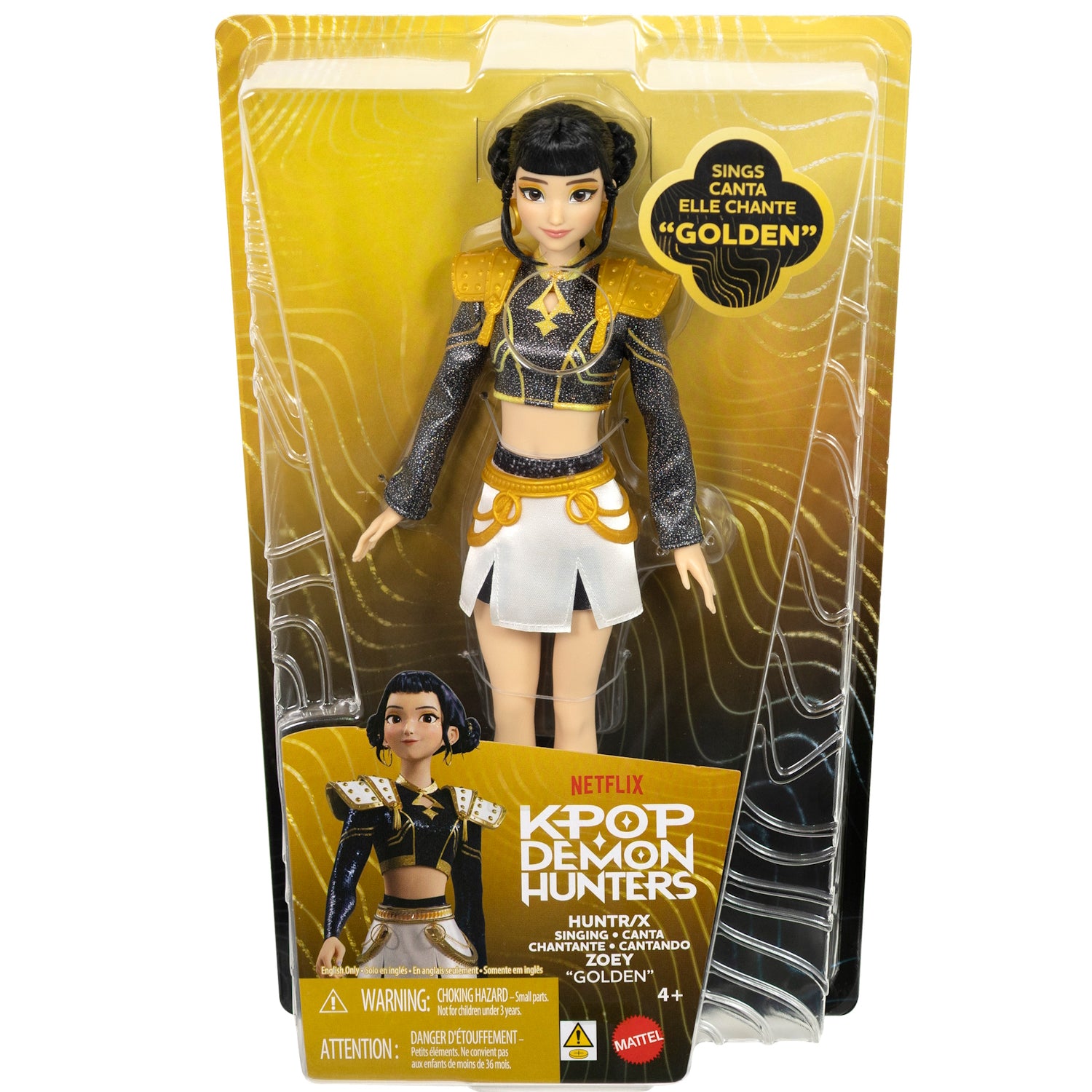KPop Demon Hunters Singing Fashion Core Doll: HUNTR/X Zoey "Golden" Toys & Games Mattel