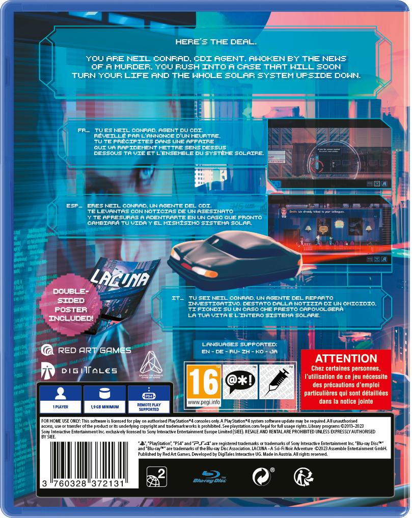 Lacuna [PlayStation 4] PlayStation 4 Video Game Red Art Games   