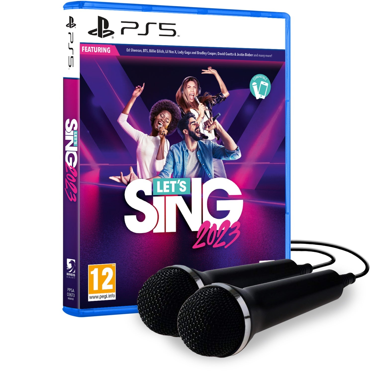 Let's Sing 2023 - Double Microphone Bundle [PlayStation 5] PlayStation 5 Video Game Ravenscourt   