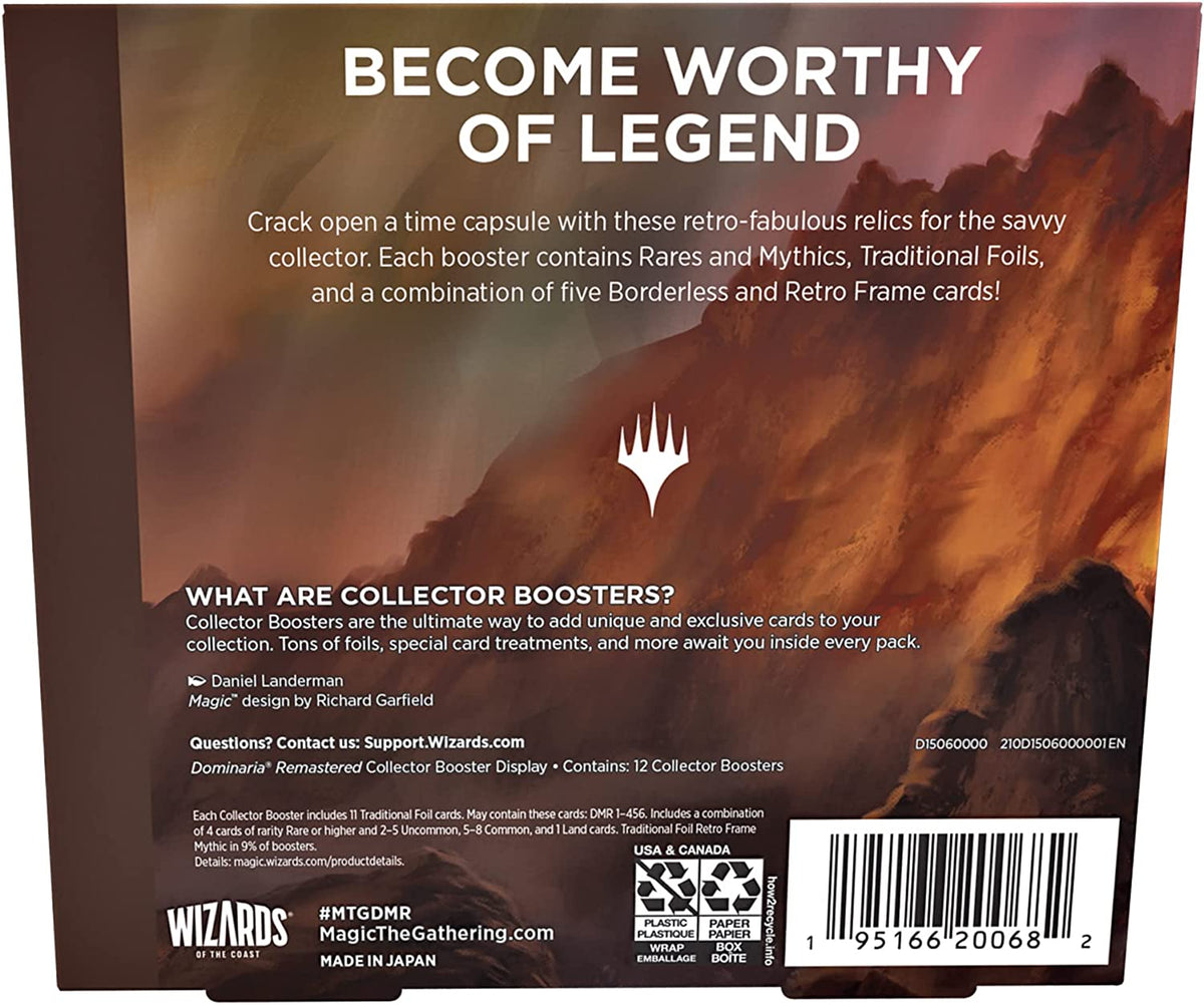 Magic: The Gathering TCG: Dominaria Remastered Collector Booster Box - 12 Packs Card Game Wizards of the Coast