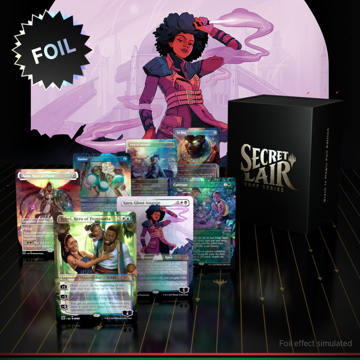 Magic: The Gathering TCG: Secret Lair Drop Series - Black Is Magic - Foil Edition Card Game Wizards of the Coast