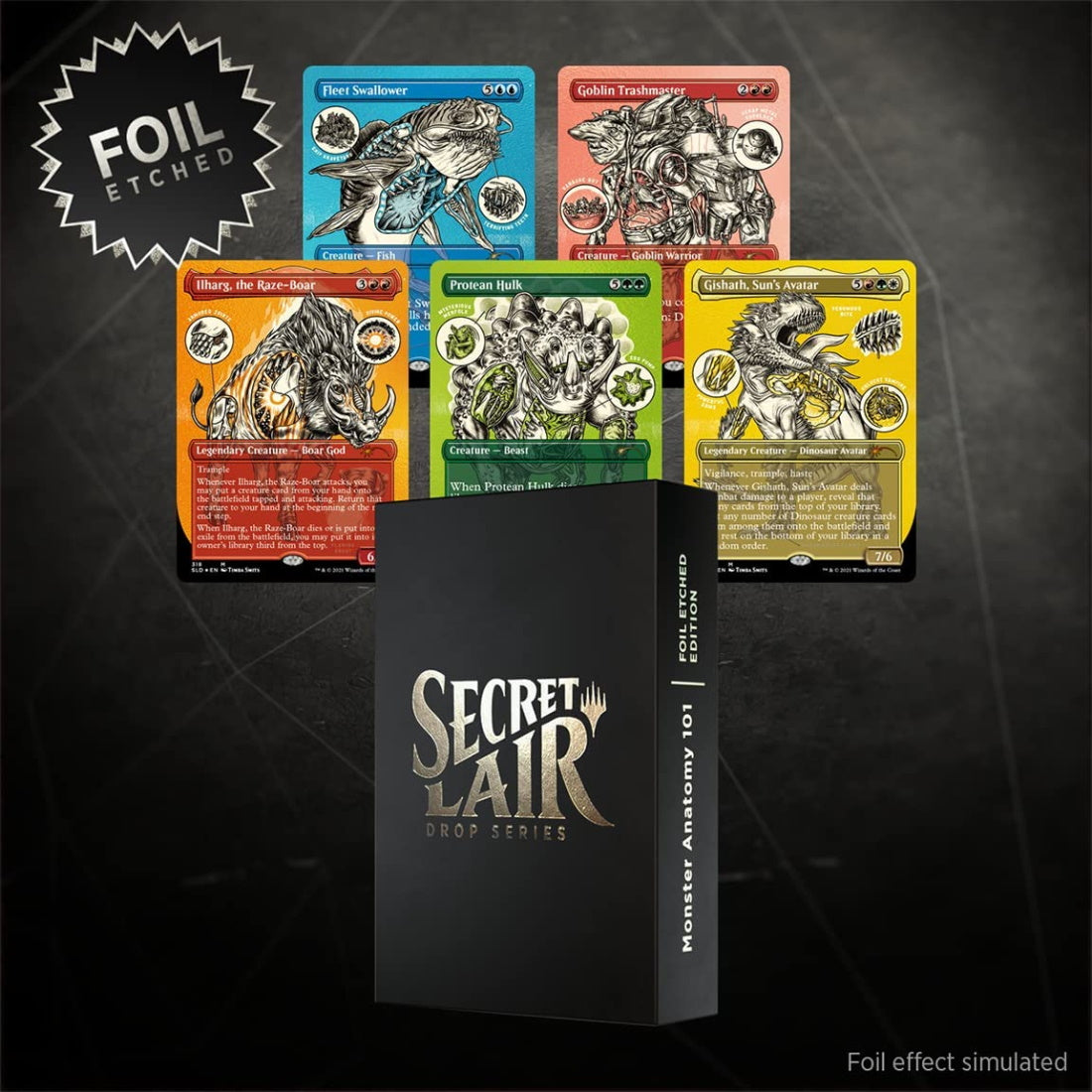 Magic: The Gathering TCG: Secret Lair Drop Series - Monster Anatomy 101 - Foil Etched Edition Card Game Wizards of the Coast