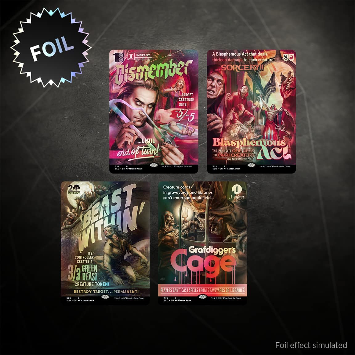 Magic: The Gathering TCG: Secret Lair Drop Series - Monster Movie Marathon - Foil Edition Card Game Wizards of the Coast