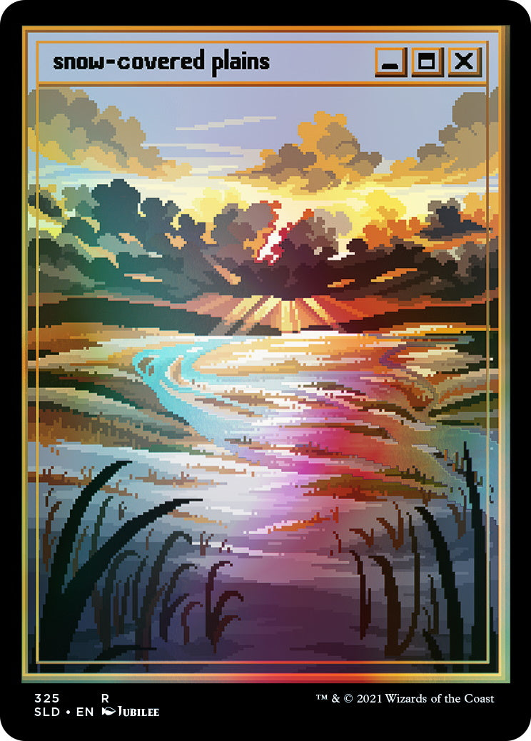 Magic: The Gathering TCG: Secret Lair Drop Series - PixelSnowLands.jpg - Foil Edition Card Game Wizards of the Coast