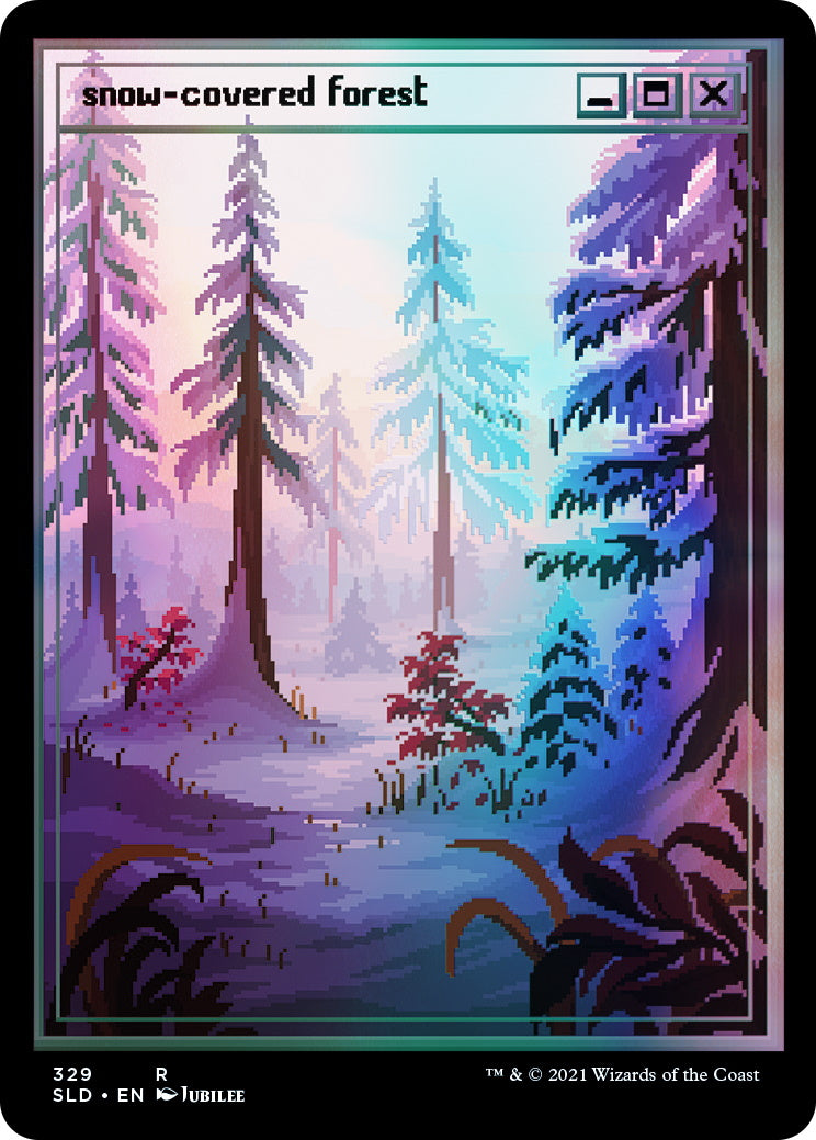 Magic: The Gathering TCG: Secret Lair Drop Series - PixelSnowLands.jpg - Foil Edition Card Game Wizards of the Coast