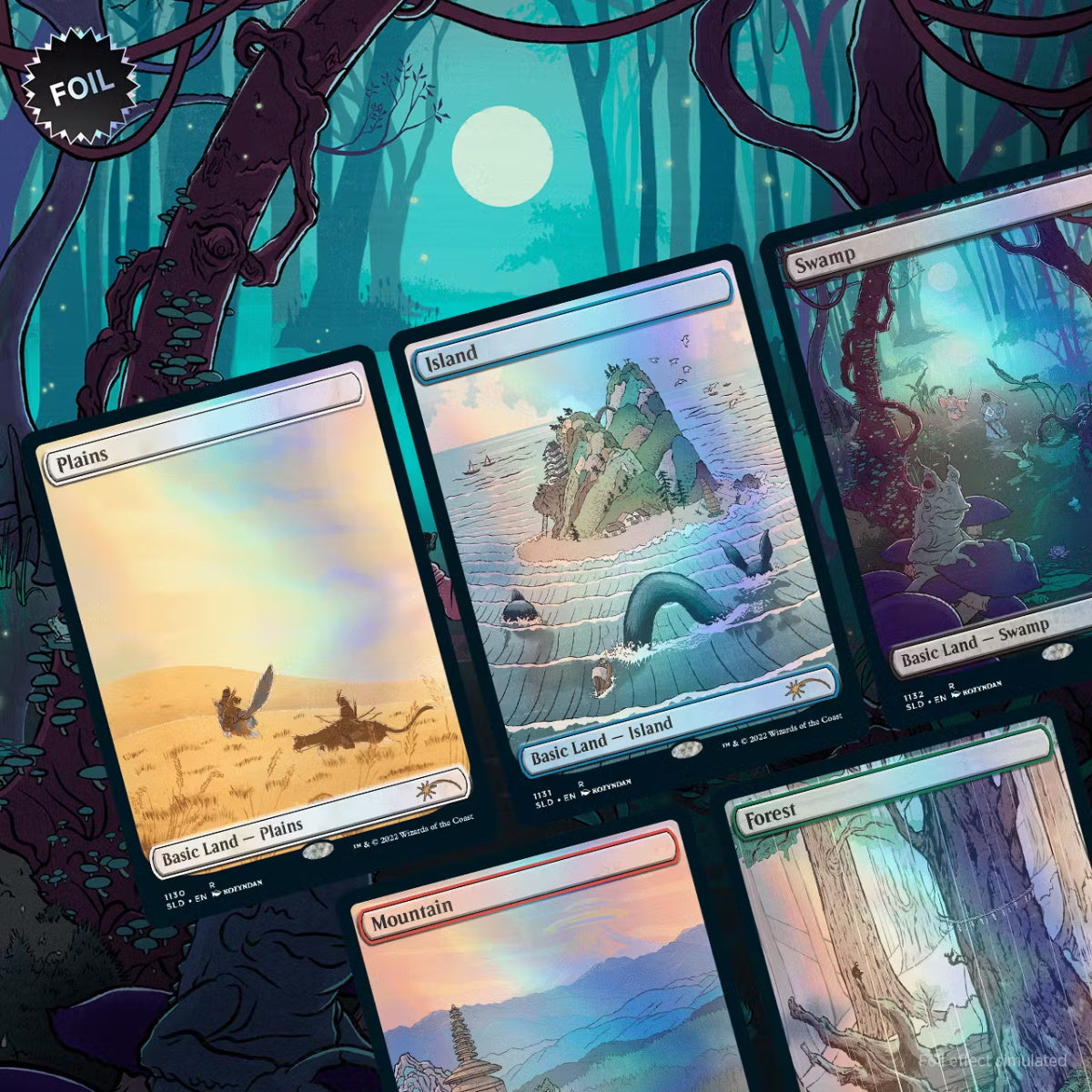Magic: The Gathering TCG: Secret Lair Drop Series - Special Guest: Kozyndan: The Lands - Foil Edition Card Game Wizards of the Coast