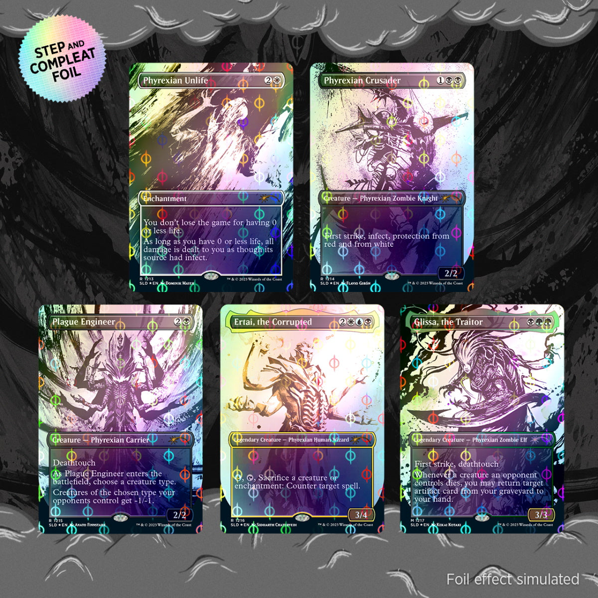 Magic: The Gathering TCG: Secret Lair Showcase: All Will Be One - Step-and-Compleat Foil Edition Card Game Wizards of the Coast